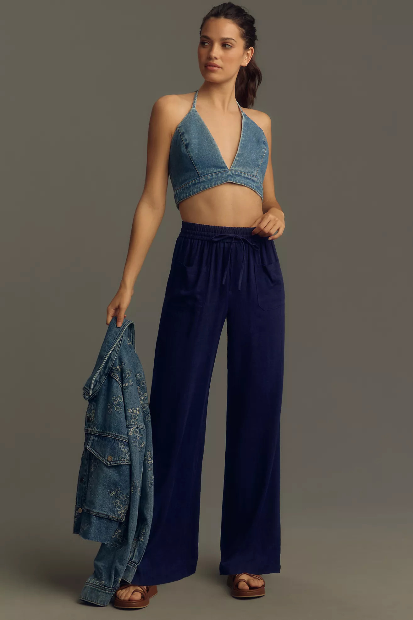 Greylin Gloria Pull-On Linen Pants | Anthropologie (US)