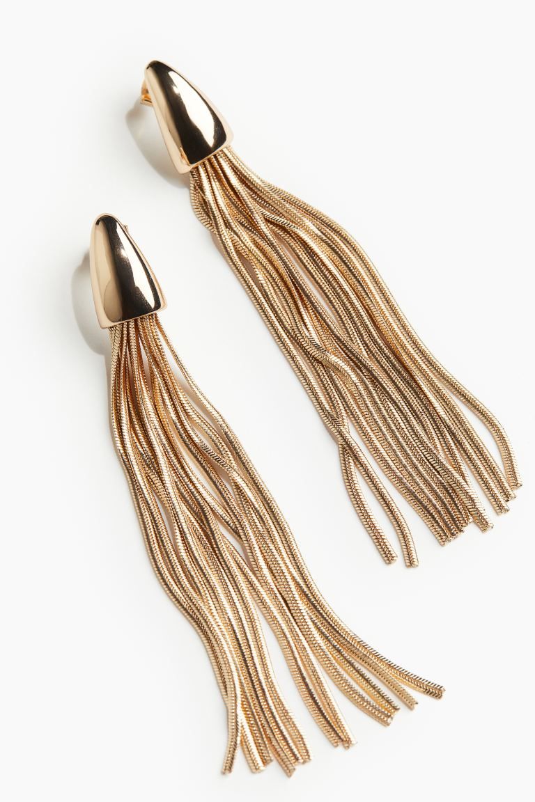 Snake chain earrings - Gold-colored - Ladies | H&M US | H&M (US + CA)