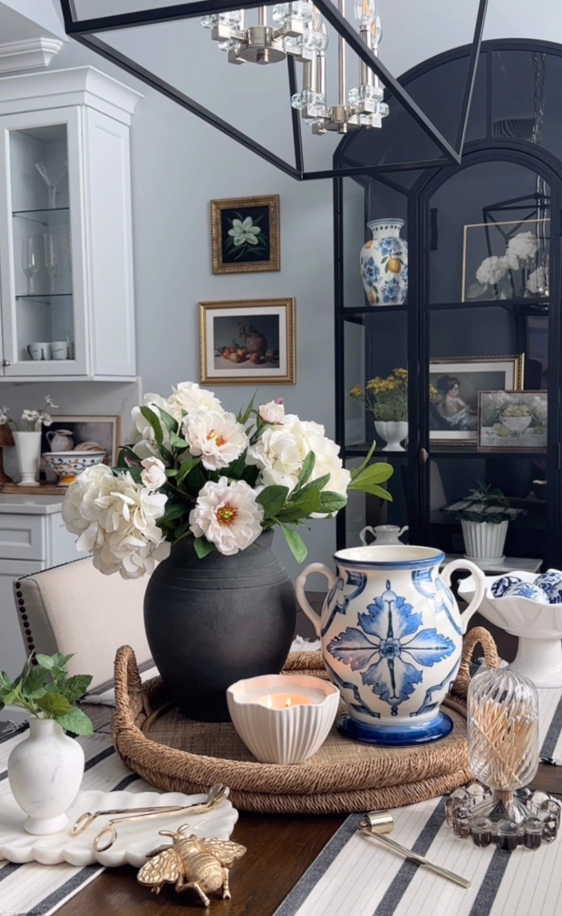 Beautiful new 💙🤍🍋collection at Target! Shop the vase featured on my tray, lemon one in my cabinet, bowl, black vase, florals, favorite spring candle, marble bud vase, scallop tray, pedestal ruffle vase, and more! Crate & Barrel, Amazon, Pottery Barn, McGee & Co