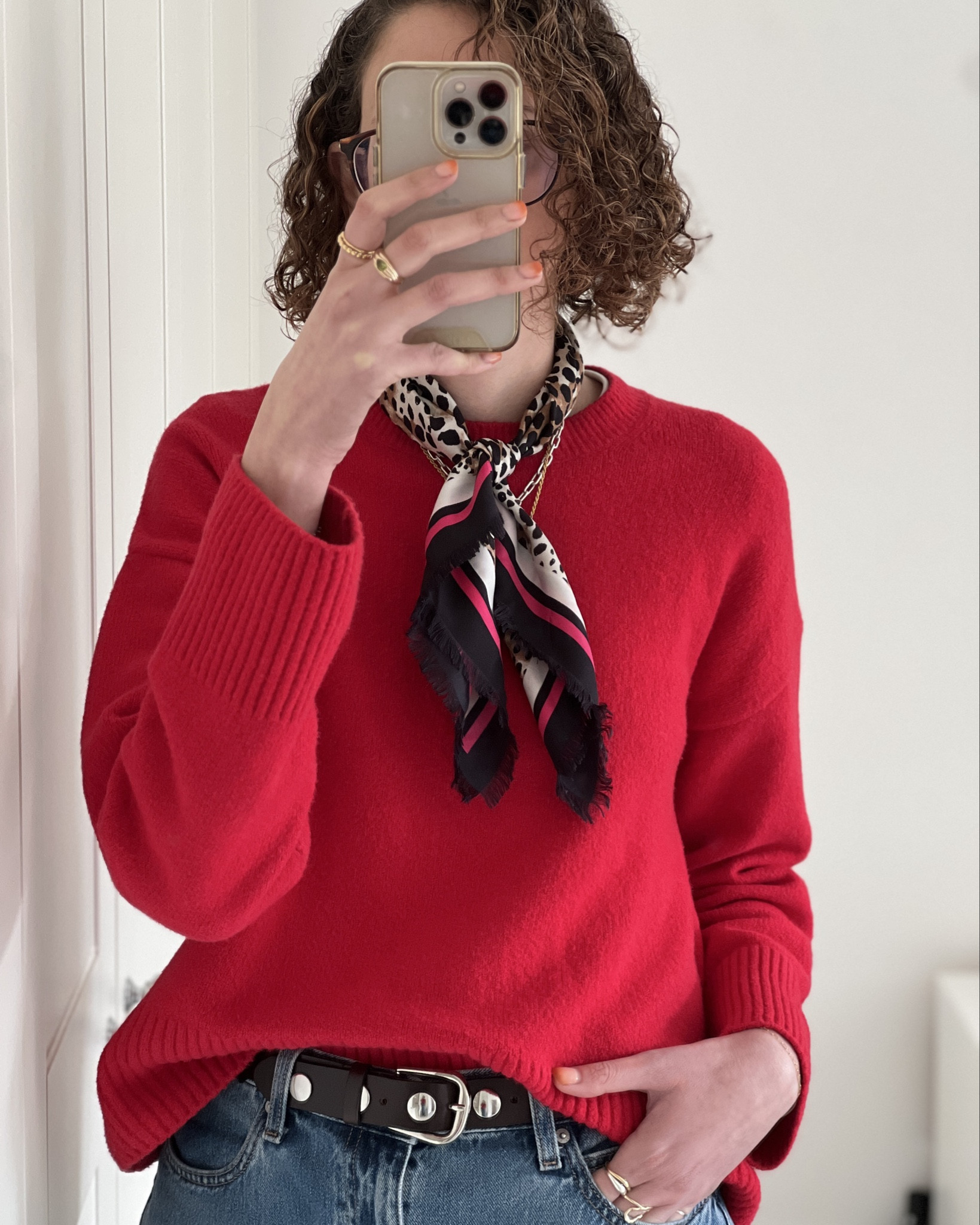 A pop of red and a silk scarf for spring 🌸❤️ 

#LTKspring #LTKuk #LTKstyletip