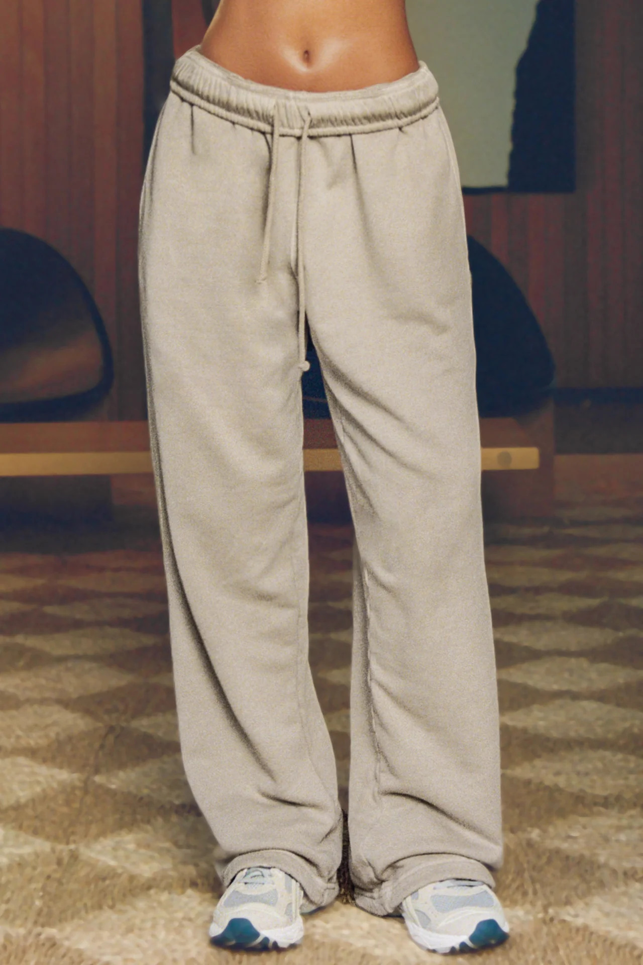Oversized Straight Leg Jogger - Sand French Terry | Joah Brown