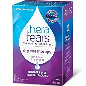 TheraTears Dry Eye Therapy Lubricating Eye Drops, Preservative Free, 30 Single-Use Vials | Walmart (US)