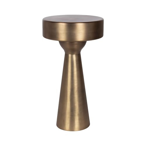 Kate and Laurel Solbrett Modern Sophisticated Metal Side Table, 12 x 12 x 22, Antique Brass, Cont... | Amazon (US)