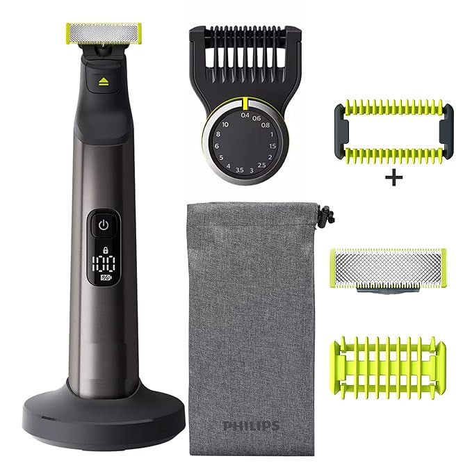 Philips Norelco OneBlade Pro Kit, Hybrid Electric Trimmer and Shaver with Charging Stand and Prec... | Amazon (US)