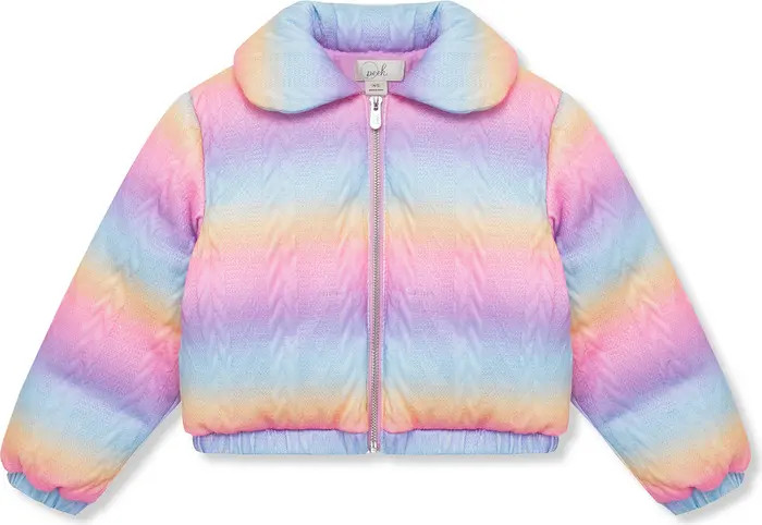 Kids' Rainbow Ombré Quilted Jacket | Nordstrom