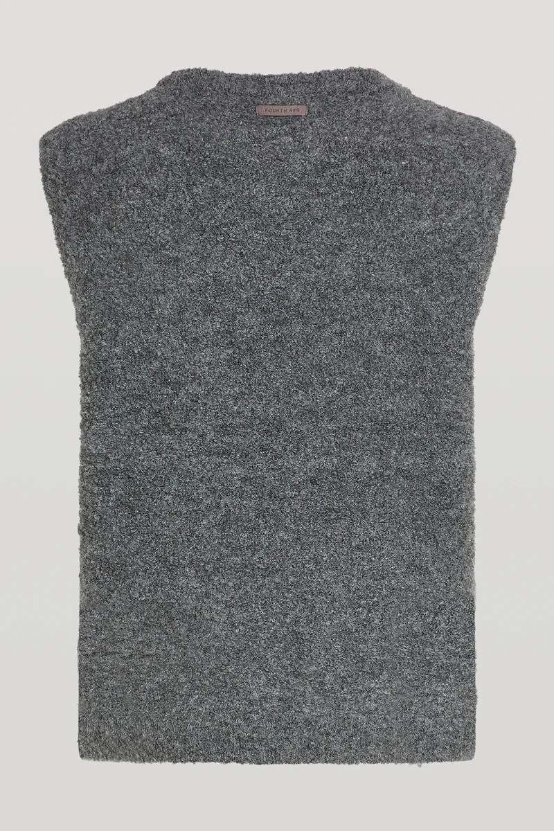COCO Boucle Knit Vest Grey | 4TH ARQ Sets | 4tharq 