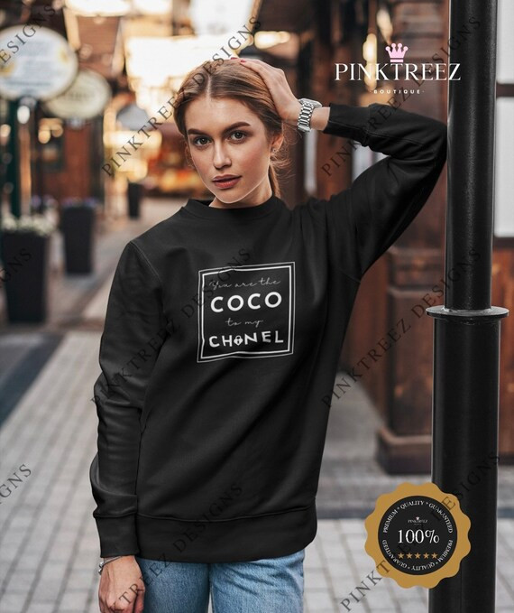 Coco With A Love Padlock Premium Luxury 80% Cotton Crewneck Sweatshirt | Street Fashion | Winter ... | Etsy (US)