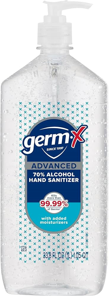 Germ-x Advanced Hand Sanitizer, Non-Drying Moisturizing Clear Gel, Instant and No Rinse Formula, ... | Amazon (US)