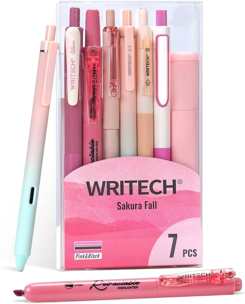 WRITECH Gel Pens Journaling Highlighters: Journal Set Aesthetic Assorted Pastel Color Ink 0.5mm F... | Amazon (US)