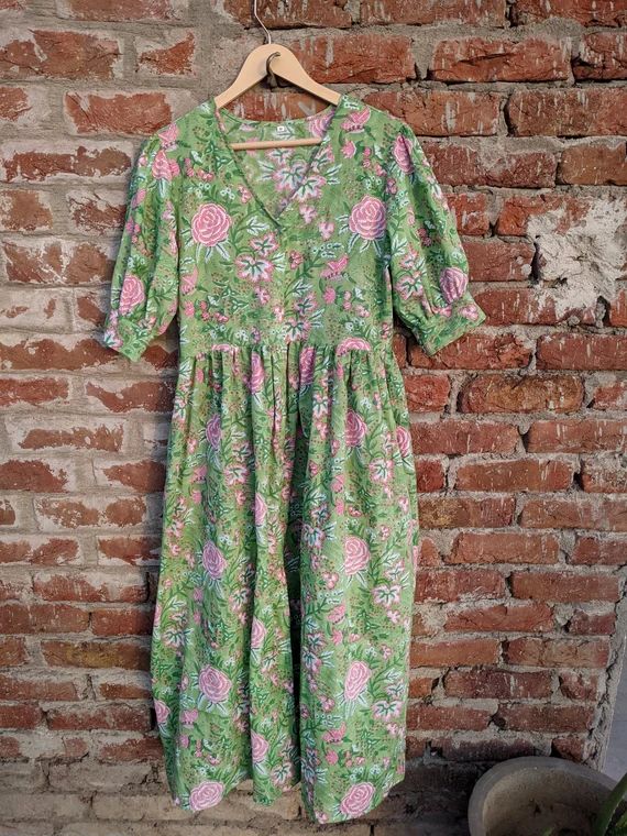 Hand Block Printed  Dress Summer Dress  Indian Cotton Dress | Etsy | Etsy (US)
