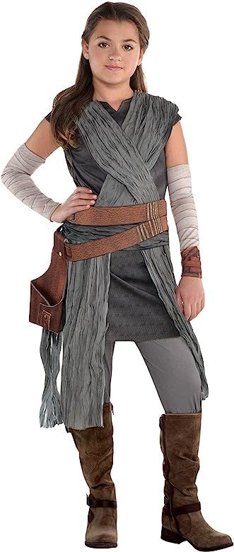 Costumes USA Star Wars 8: The Last Jedi Rey Costume for Girls, Includes Jumpsuit with Wraps and Arm  | Amazon (US)