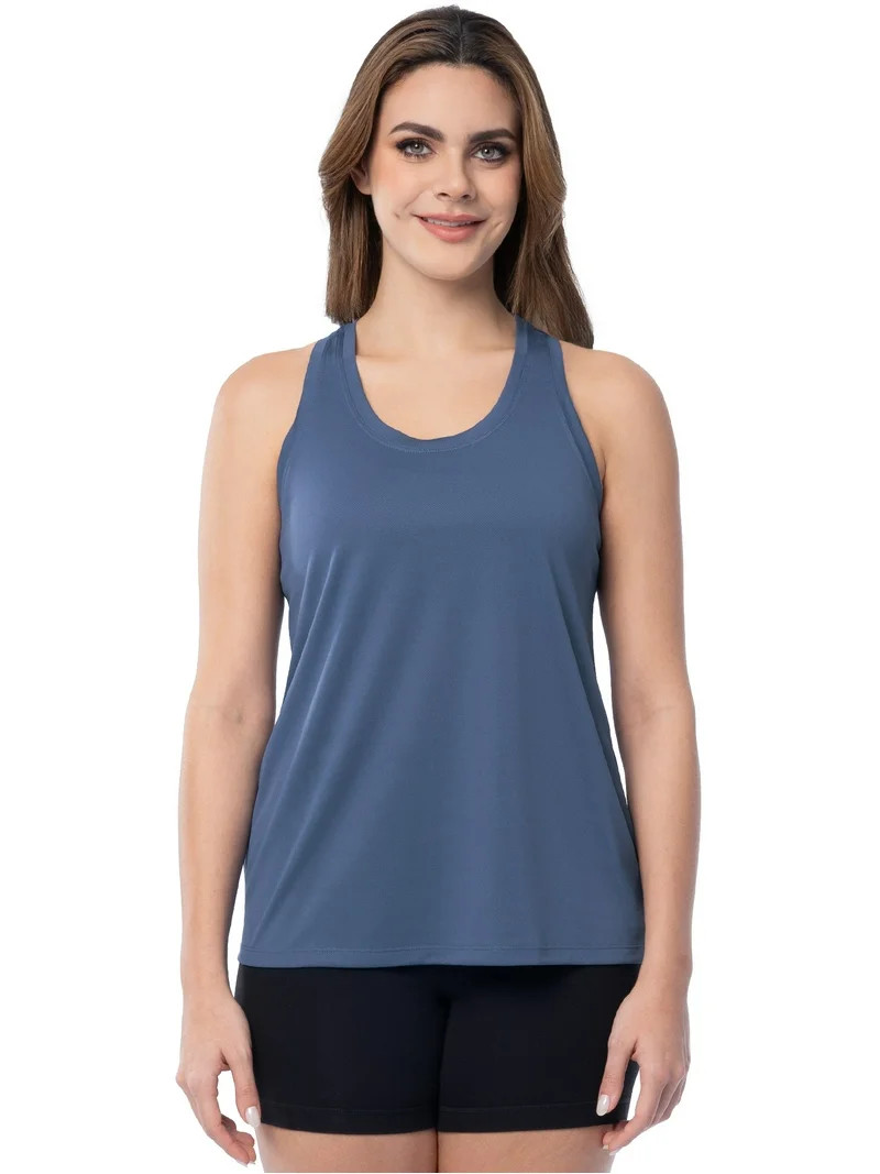 Athletic Works Women's Core Active Texture Knit Racerback Tank Top, Sizes XS-XXXL | Walmart (US)