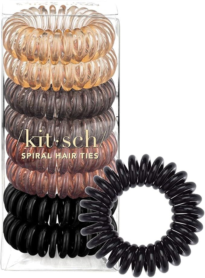 Kitsch Spiral Hair Ties, Coil Hair Ties, Phone Cord Hair Ties, Ponytail Hair Coils No Crease, Hea... | Amazon (CA)