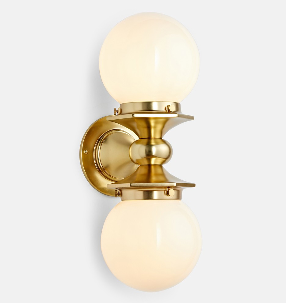 Pittock 3-1/4" Double Sconce
 | Rejuvenation | Rejuvenation