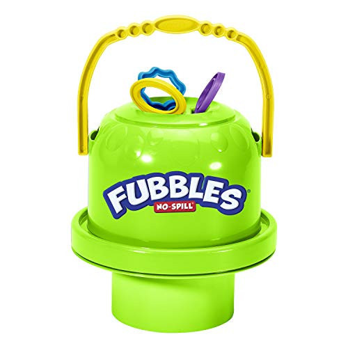 Fubbles Bubbles No-Spill Big Bubble Bucket in Green | Bubbles for Toddlers and Kids of All Ages | Includes Fubbles Bubbles Bucket and 3 Bubble Wands, Made in The USA | Amazon (US)