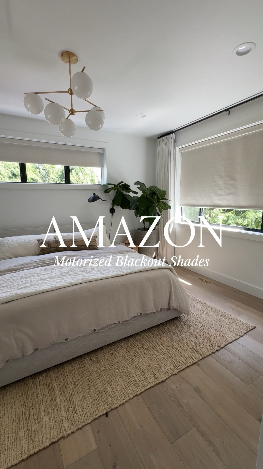 Amazon motorized blackout blinds
• color: linen beige 
• inside mount 
• solar power motor
• fabric wrapped cassette
• standard roll
• fabric wrapped bar

Bedroom decor 
Blinds affordable blinds 

#LTKWatchNow #LTKHome #LTKSaleAlert
