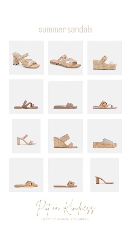 Flat sandals. Neutral slides. Raffia sandals. Dolce Vita women’s summer sandals. Wedges. Natural raffia slides. Clear sandals. Block heels. 

#LTKsalealert #LTKFind #LTKshoecrush