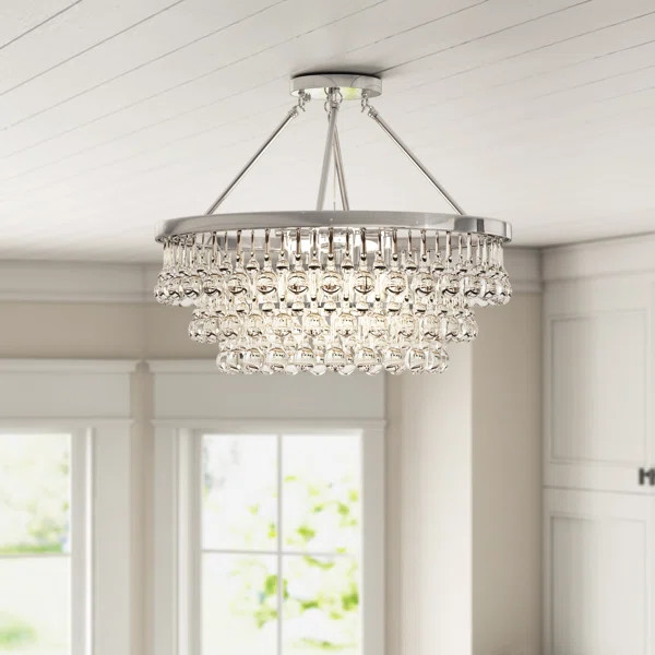 Mcknight 9 - Light 23.6'' Chandelier Style Tiered Semi Flush Mount | Wayfair North America