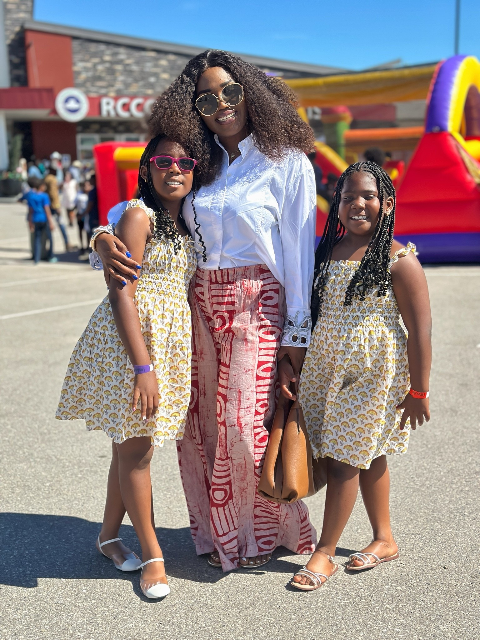 Kids dress size is 11-12 on both of them.