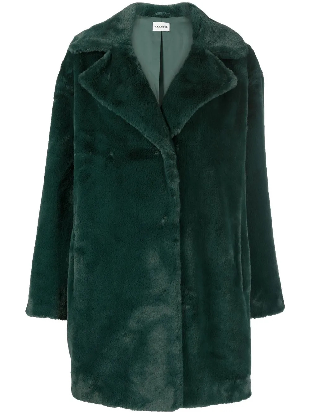 P.A.R.O.S.H. Einreihiger Faux-Fur-Mantel - Farfetch | Farfetch Global