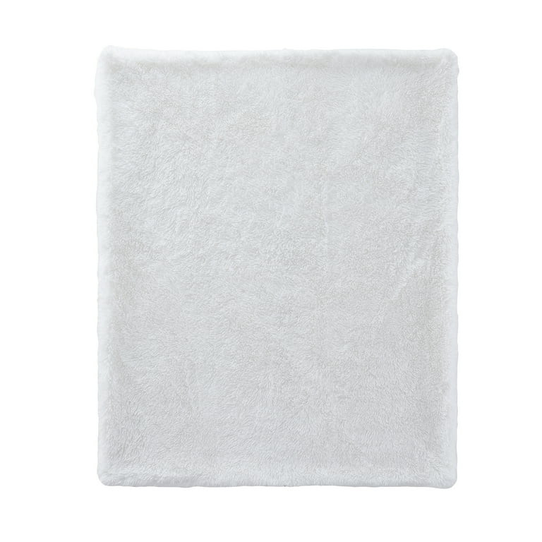 My Texas House Angel High Pile Faux Fur Throw Blanket, Bright White, Standard Throw | Walmart (US)