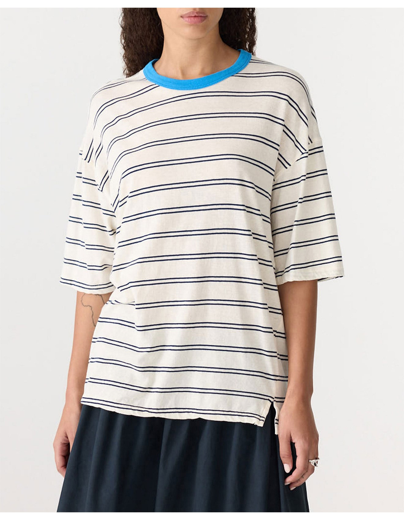 Stripe Boxy T.Shirt | David Jones (Australia & New Zealand)