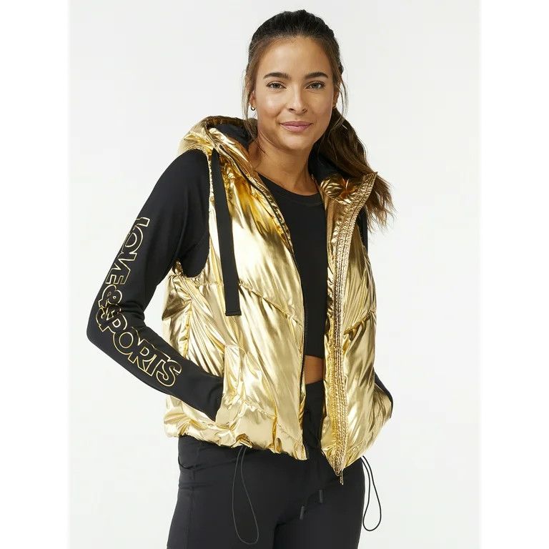 Love & Sports Women's Puffer Vest with Hood | Walmart (US)