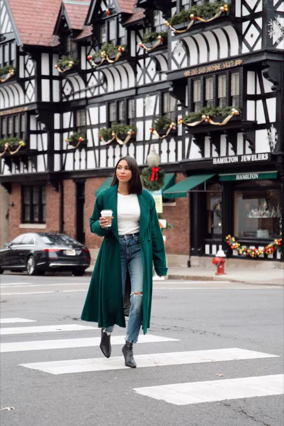 1970s Green Wool Handmade Coat | Etsy | Etsy (US)