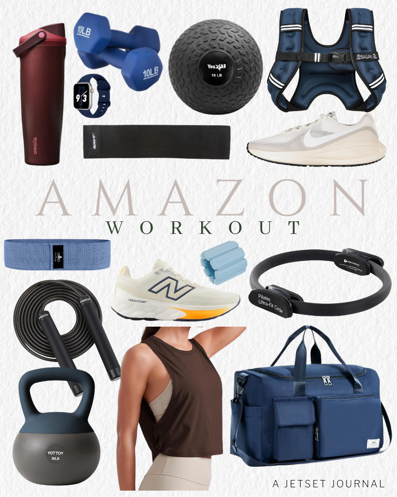 I have so many good finds with my Amazon Fitness collection this week!

Whether you’re practicing yoga or going for a run, you'll love the comfort of this tank top from CRZ YOGA. Pair it with New Balance running shoes for the perfect look.

If you need a bag to carry all your essentials, the FIORETTO Women's Gym duffle bag has got you covered. I also found wrist and ankle weights available in various colors, which I absolutely love! 

 #LTKSeasonal #LTKSaleAlert #LTKTravel