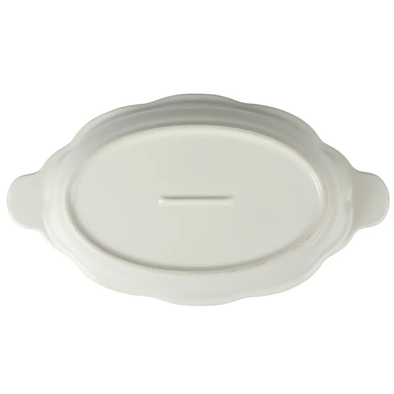 The Pioneer Woman Stoneware 3-Quart Oval Pumpkin Casserole Baking Dish with Lid, Linen | Walmart (US)