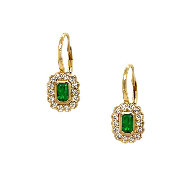Diamond & Emerald Earrings | Jennifer Miller Jewelry