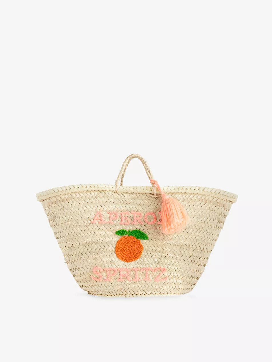 Aperol Spritz Raffia Basket Bag | Selfridges