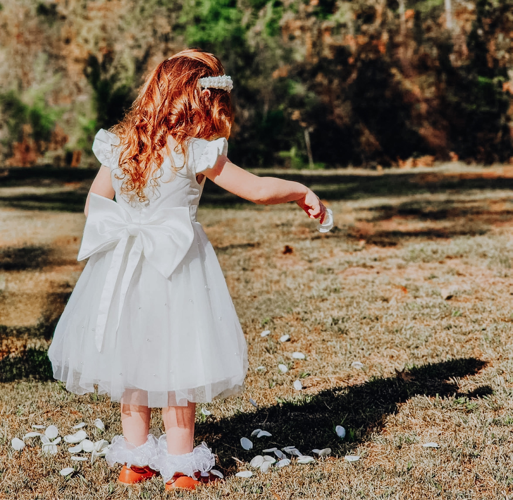Sized up for my toddler and it still fit perfectly! 

Shoes were tts but I’d say maybe size up bc they were a lil snug with socks! 

Flower girl toddler youth wedding dresses princess boujee pretty white Pearl and bow short sleeve poofy dress brown wedding girl shoes and socks Pearl headband flower girl hair shein wedding  🤍 

#LTKSeasonal #LTKwedding #LTKkids