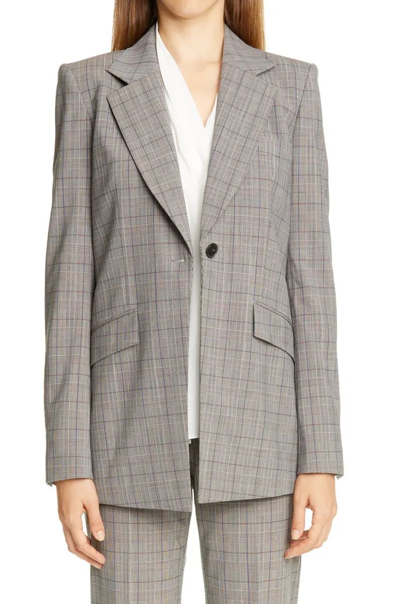 Lafayette 148 New York Virginia Plaid Wool Blend Blazer | Nordstrom | Nordstrom