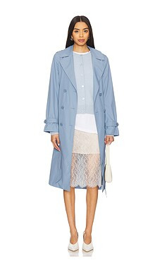 Soia & Kyo Blaire Trench in Sky from Revolve.com | Revolve Clothing (Global)