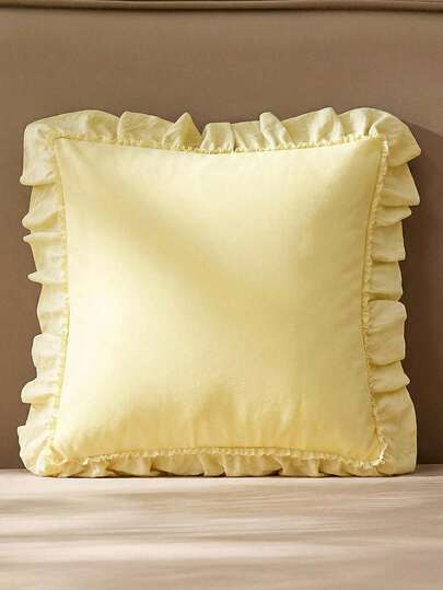 1pc Romantic French Ruffle Quilted Envelope Pillow Cover (Pillow Insert Not Included), Fashionabl... | SHEIN
