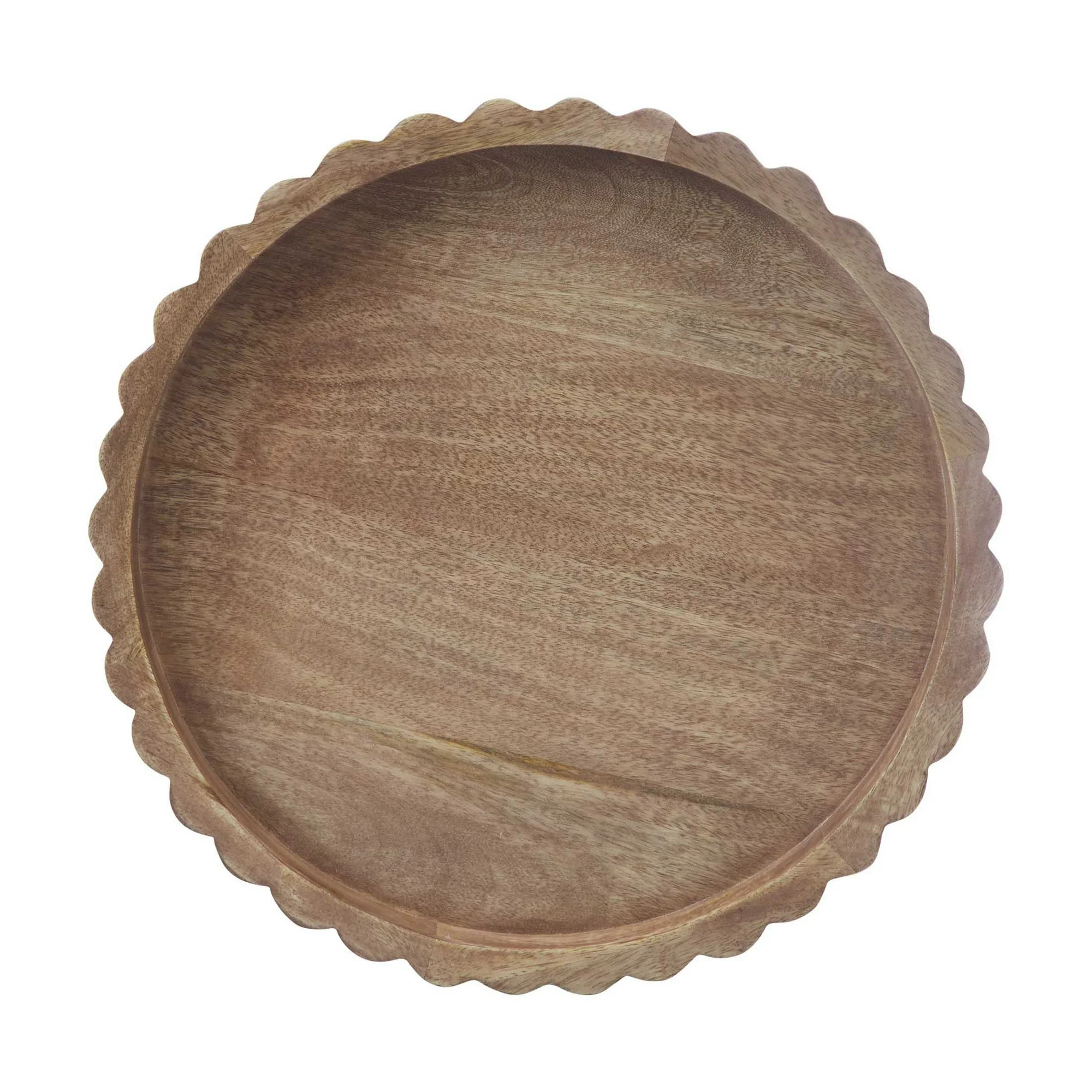My Texas House Natural Mango Wood Round Decorative Tray, 16" x 2" | Walmart (US)
