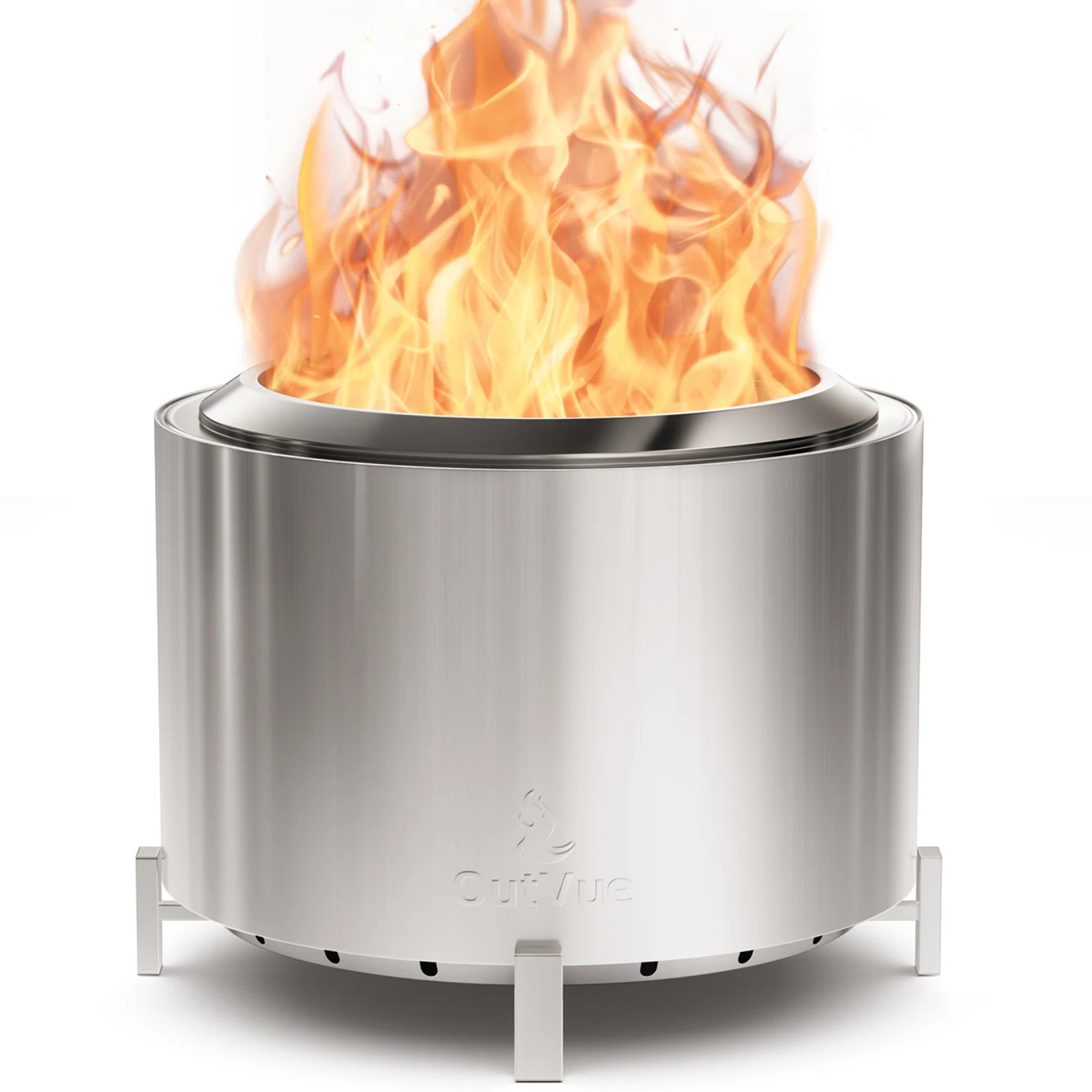 LAVRE Stainless Steel Smokeless Fire Pit with Bag, Portable Low Smoke Wood Burning Fire Pit & Rev... | Wayfair North America