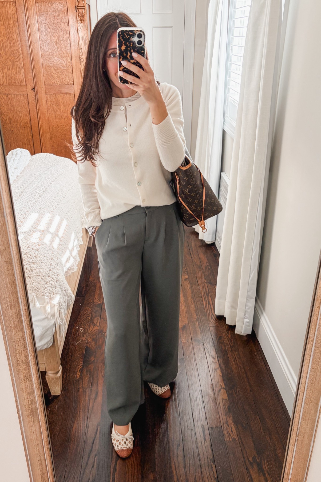 Work outfit that is comfy and perfect for spring.  The cardigan and matching short sleeve cashmere sweaters are good for cool mornings and warm afternoons.  The pants from the Loft come in petite!

#LTKWorkwear #LTKPetite