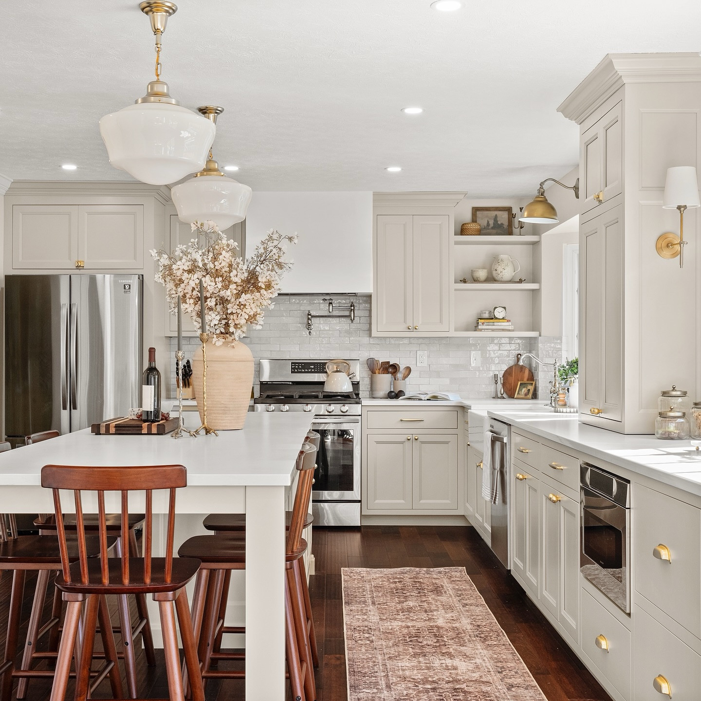 Unveiling the heart of the home - The Kitchen.

The kitchen where timeless design meets cozy elegance. From inset cabinets to mixed metals and unique details, every element is crafted to create a space that’s both functional and beautiful.

Photos: @khhomephotos 
Styling: @funcydeco 
GC: @akn_interiors 

#thorntonid #interiordesign #pittsburghinteriordesigner #kitchens #heartofthehome #timeless #functional #homebeautiful