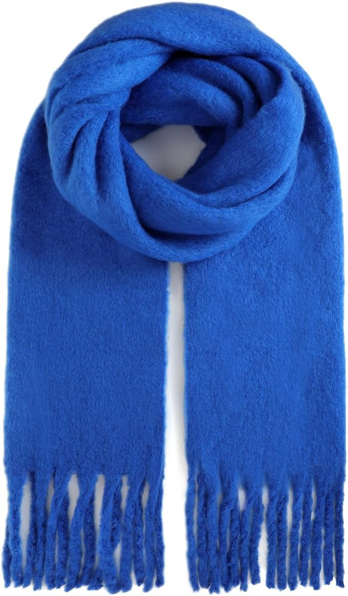 SUNDSGT Big Scarf Coloured Checked Oversized Scarf Tassel Soft Fall Winter Thick Scarf Warm Shawl... | Amazon (US)