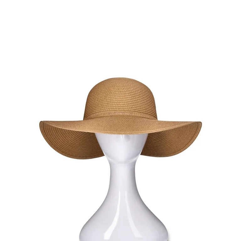 Time and Tru Women's Floppy Straw Hat - Walmart.com | Walmart (US)