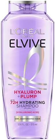 L'Oreal Paris Elvive Hyaluron Plump Hydrating Shampoo for Dehydrated, Dry Hair Infused with Hyalu... | Amazon (US)