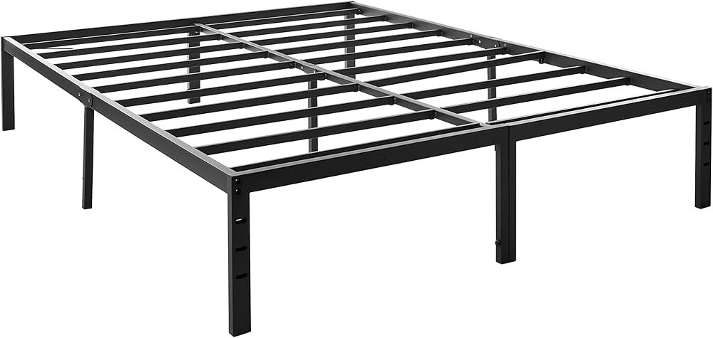 Olee Sleep 14 inch Heavy Duty Steel Slat Anti-slip Support Easy Assembly Mattress Foundation Bed ... | Amazon (US)