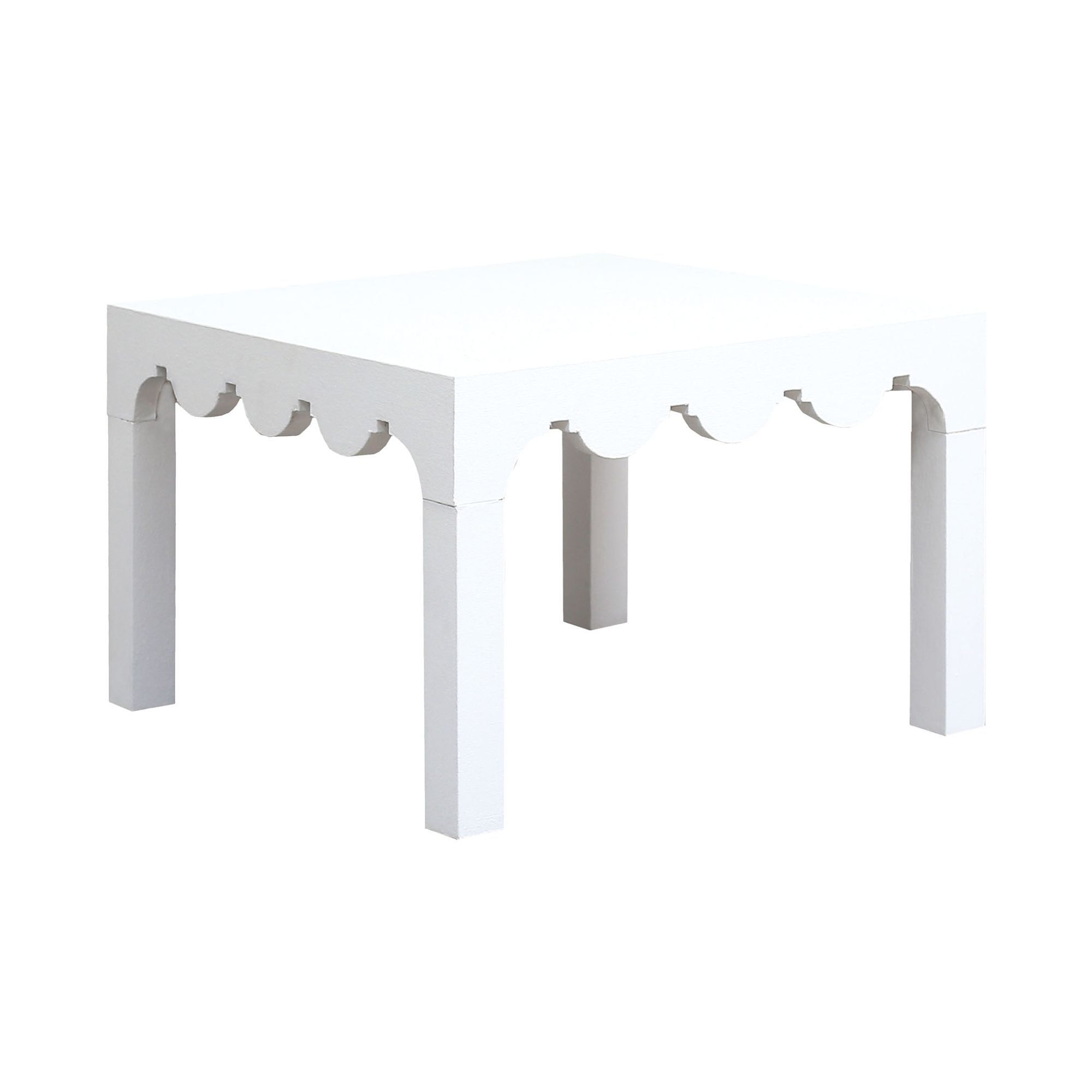 24" White Transitional Hand-Painted Square Cocktail Table | Walmart (US)