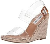 Steve Madden Women's Uri Wedge Sandal, Clear, 8 | Amazon (US)