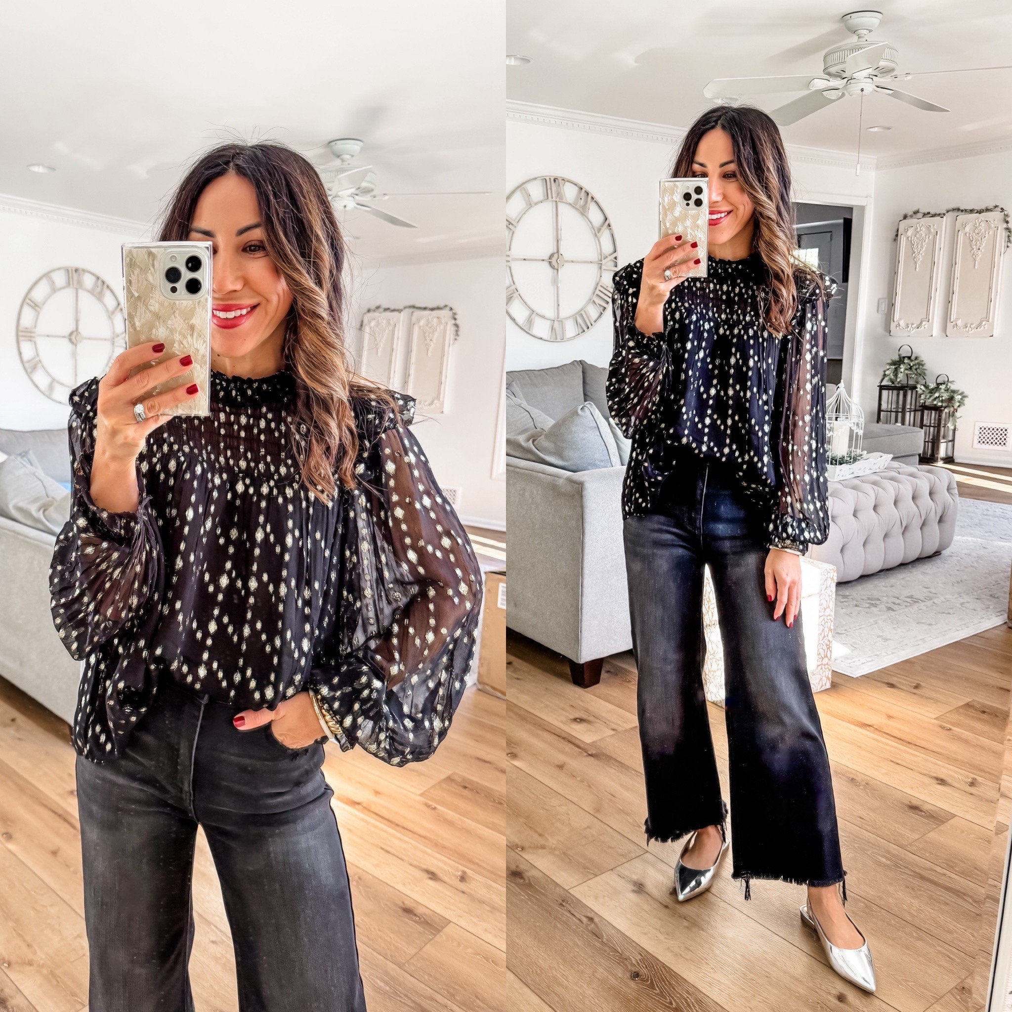 Small top, 25 black jeans, black denim, holiday outfit

#LTKHoliday #LTKOver40 #LTKFindsUnder100