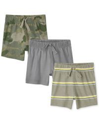 Baby Boys Camo Knit Shorts 3-Pack | The Children's Place  - LAUREL OAK | The Children's Place