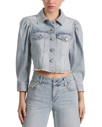 Alice and Olivia Lana Puff Sleeve Denim Jacket | Bloomingdale's Women | Bloomingdale's (AU)