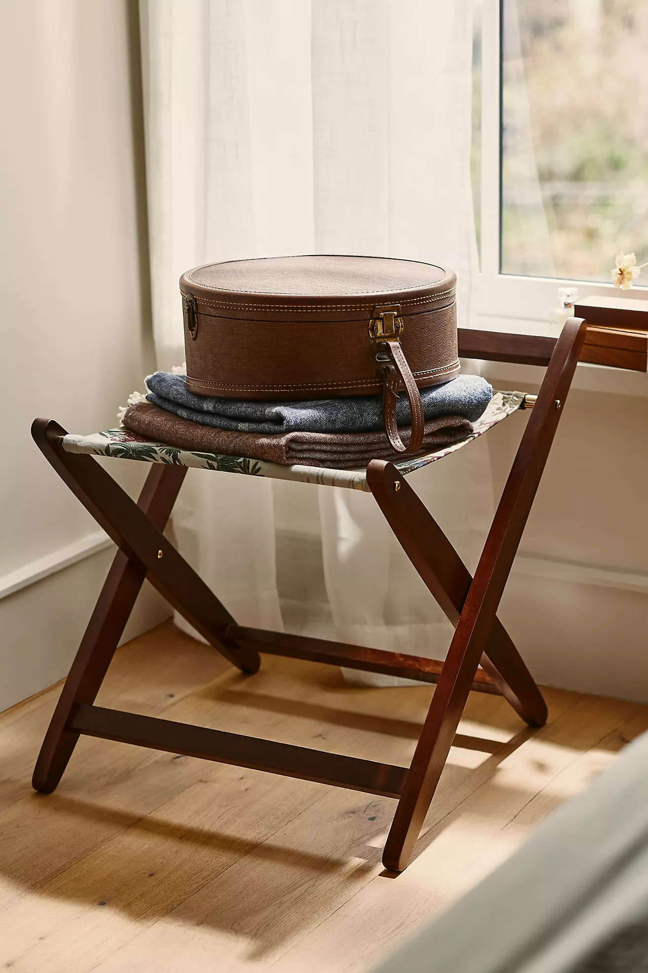 Printed Sling Fabric Luggage Rack | Anthropologie (US)